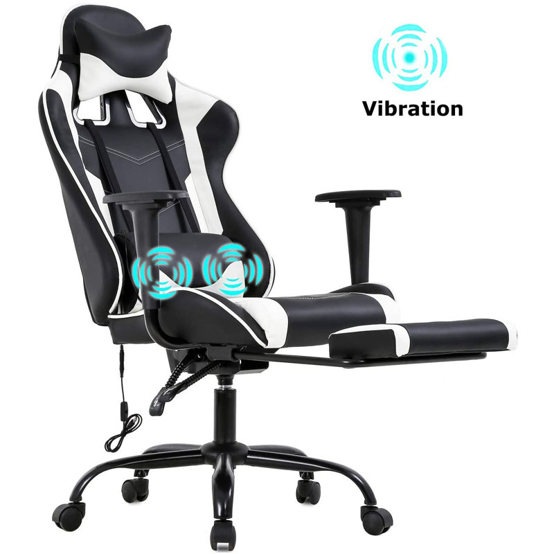 Inbox Zero Adjustable Reclining Ergonomic Faux Leather Swiveling PC